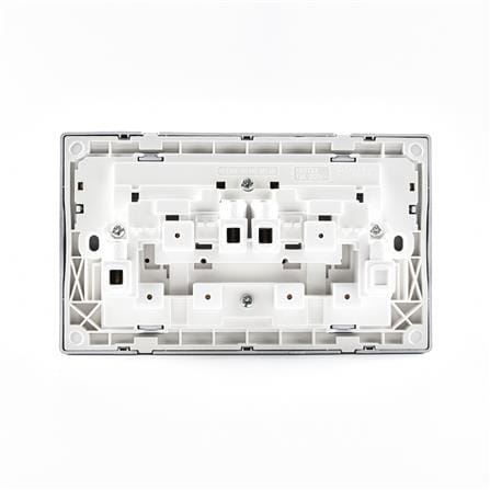 SCHNEIDER PIENO 13A TWIN GANG SWITCH SOCKET - LAVENDER SILVER (E82T25C LS G11)