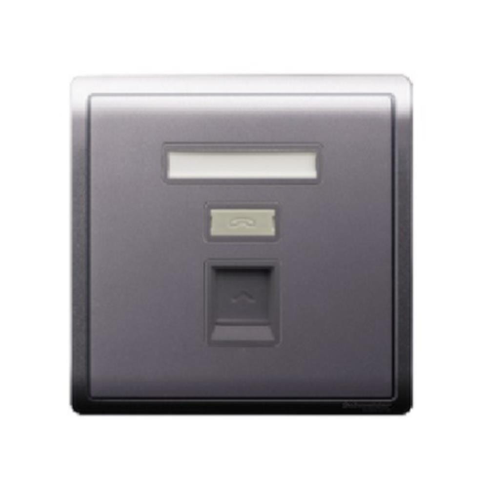 SCHNEIDER PIENO 1 GANG TELEPHONE SOCKET E8231RJS4 LAVENDER SILVER G11