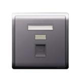 SCHNEIDER PIENO 1 GANG TELEPHONE SOCKET E8231RJS4 LAVENDER SILVER G11