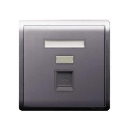 SCHNEIDER PIENO 1 GANG TELEPHONE SOCKET E8231RJS4 LAVENDER SILVER G11
