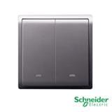 SCHNEIDER PIENO 2 GANG 2 WAY SWITCH E8232L2F LAVENDER SILVER G11
