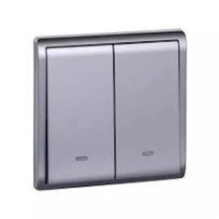 SCHNEIDER PIENO 2 GANG 2 WAY SWITCH E8232L2F LAVENDER SILVER G11