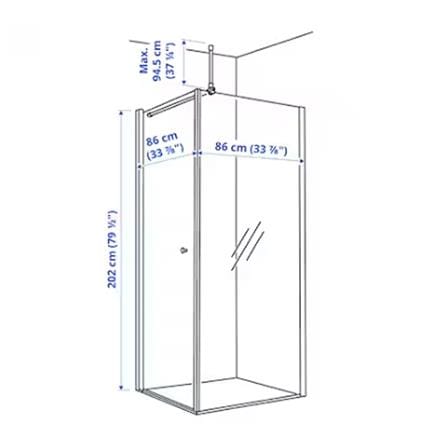 ROMAN MADE TO ORDER SHOWER ENCLOSURE CORNER ENTRY