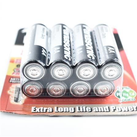 EXTRA AA 1.5V ZINC CARBON BATTERY PANASONIC UM3SHD/8B2F BLACK