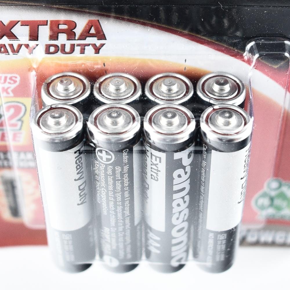 EXTRA AAA1.5V ZINC CARBON BATTERY PANASONIC UM4SHD/8B2F BLACK