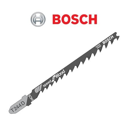 BOSCH JIGSAW BLADE  T244D (Quick Curved Cut) (wood) 6-60mm 5PCS/PACK