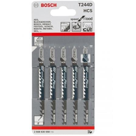 BOSCH JIGSAW BLADE  T244D (Quick Curved Cut) (wood) 6-60mm 5PCS/PACK