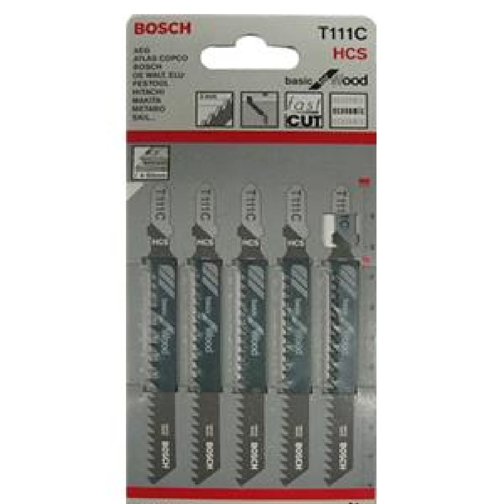 BOSCH JIGSAW BLADE  T111C (Corse Quick Cut) (Wood) 2-30mm 5PCS/PACK