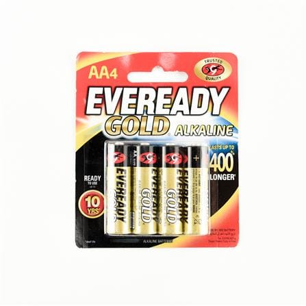EVEREADY GOLD ALKALINE AA BATTERY A91BP3+1M 4S