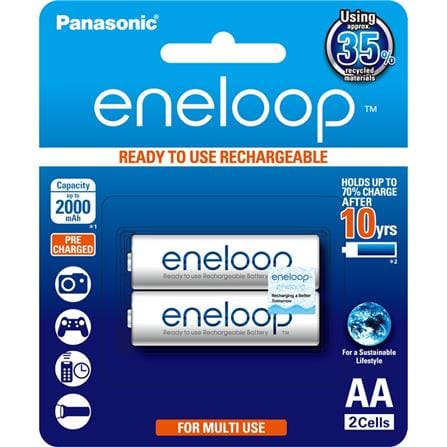 PANASONIC ENELOOP AA BATTERY 2PCS BK-3MCCE/2BT