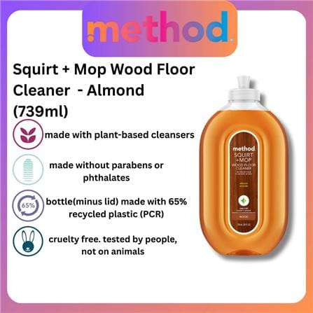 METHOD SQUIRT + MOP WOOD FLOOR CLEANER 739ML