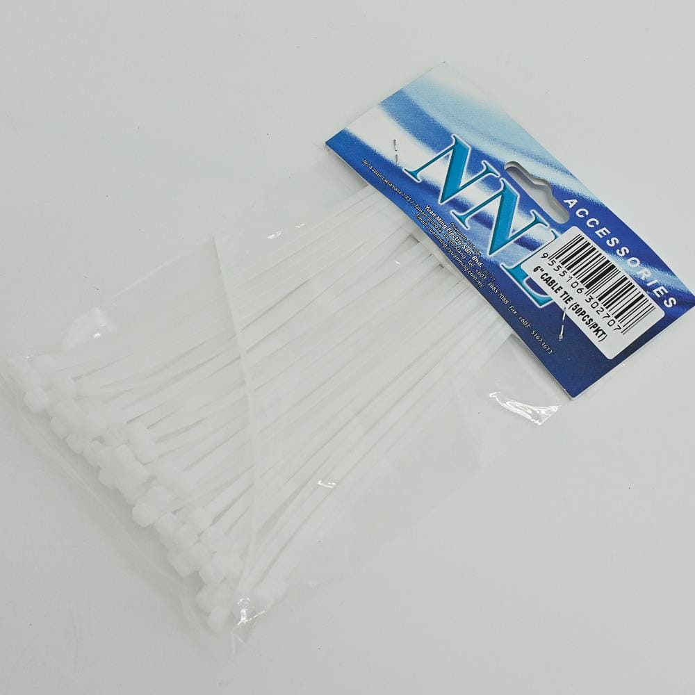 6" CABLE TIE 50PCS TRANSPARENT MASTAR