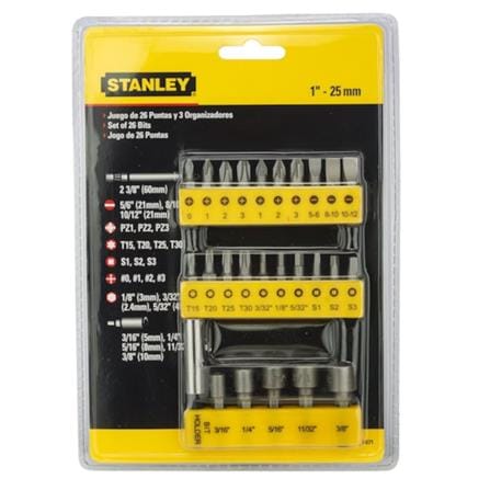 STANLEY SCREWDRIVER INSERT BIT  29PCS/SET 68-071