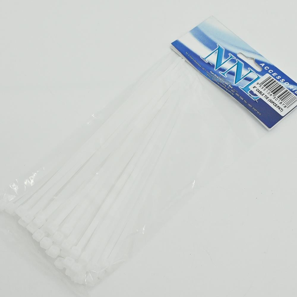 8" CABLE TIE 50PCS TRANSPARENT MASTAR