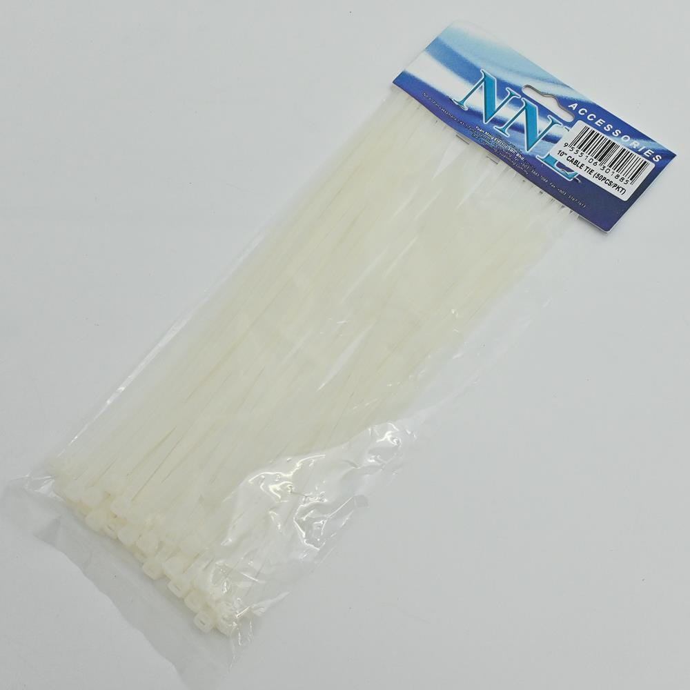 10" CABLE TIE 50PCS TRANSPARENT MASTAR