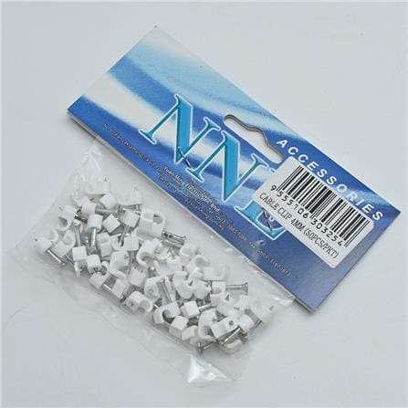 MASTAR CABLE CLIP 4MM 50PCS WHITE