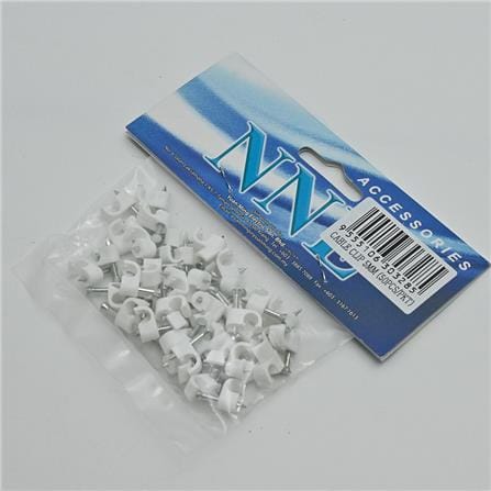 MASTAR CABLE CLIP 5MM 50PCS WHITE