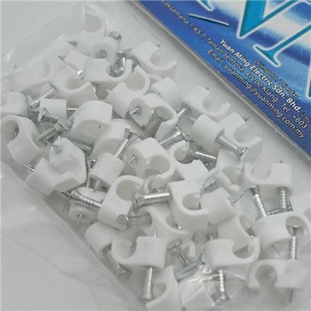 MASTAR CABLE CLIP 5MM 50PCS WHITE