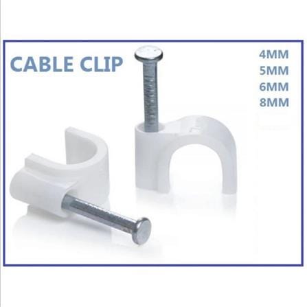 MASTAR CABLE CLIP 5MM 50PCS WHITE