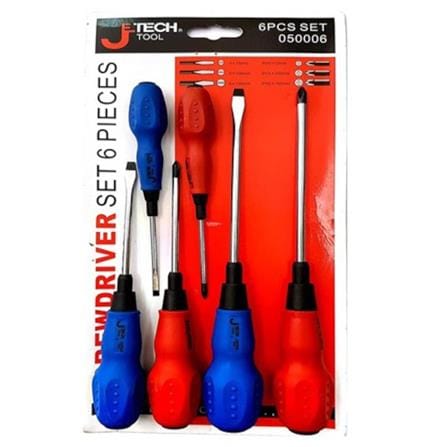 JETECH SCREWDRIVER SET SOFTGRIP 6PCS