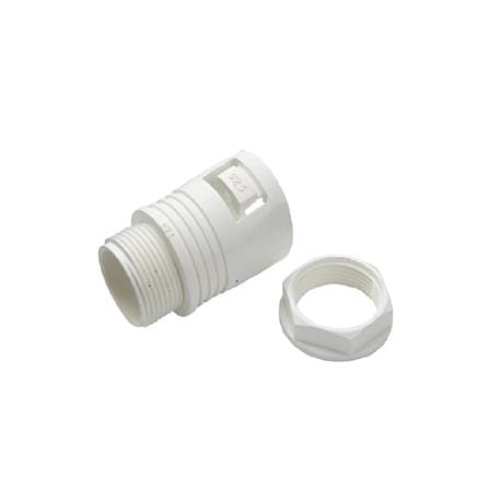 FLEXIBLE ADAPTOR - SCREW TYPE 20MM PCCA20 WHITE
