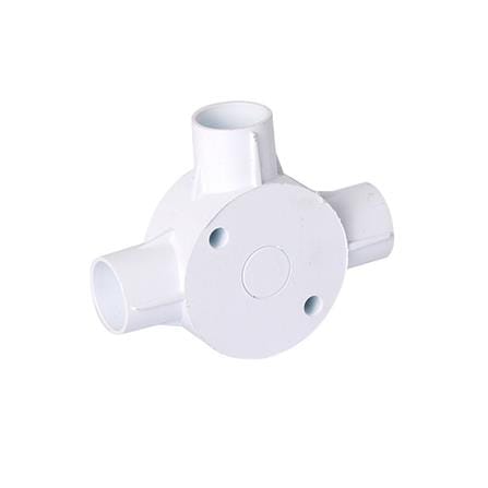 PVC CONDUIT 3 WAY BOX (TEE BOX ) 25MM MASTAR WHITE