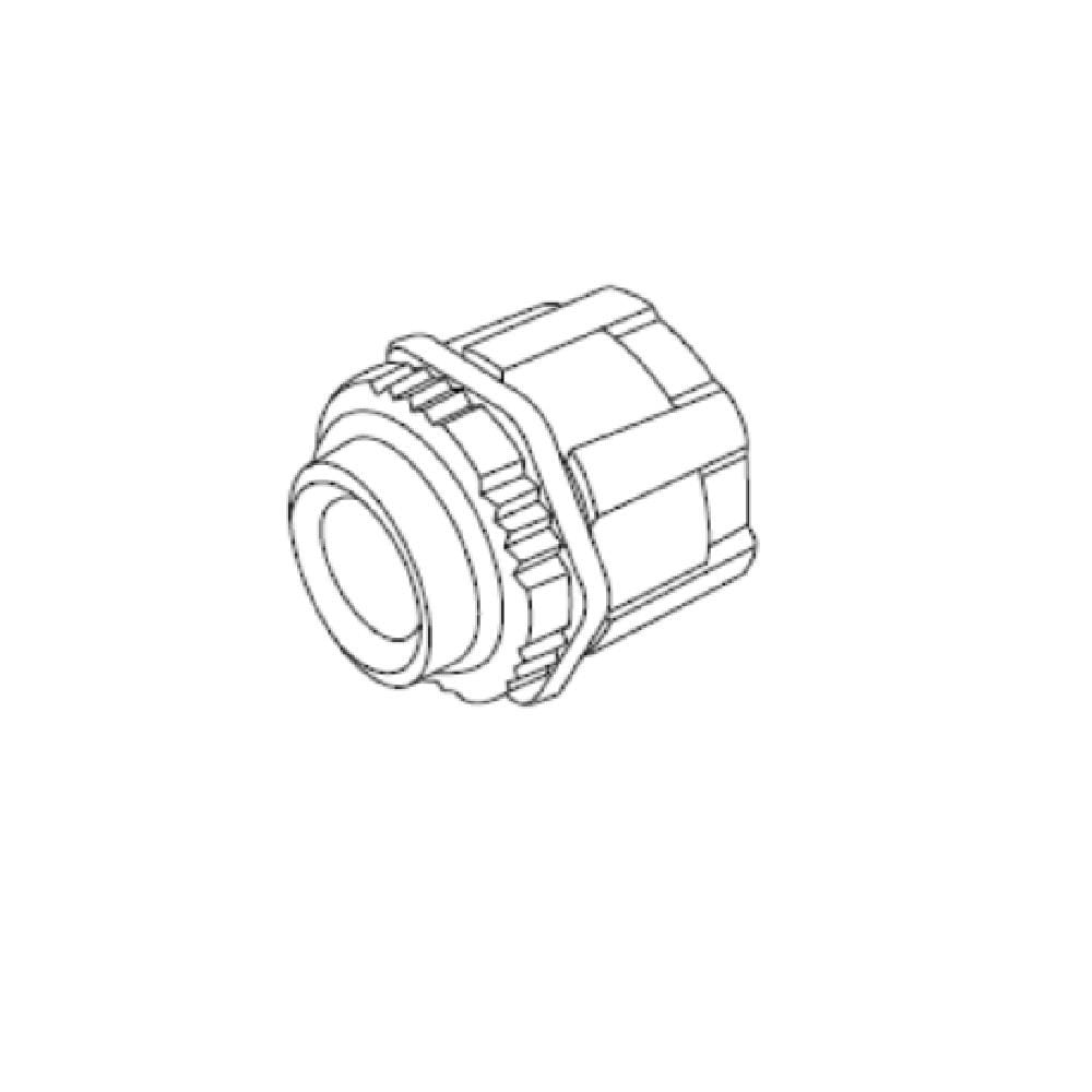 FLEXIBLE ADAPTOR - SCREW TYPE 25MM WHITE
