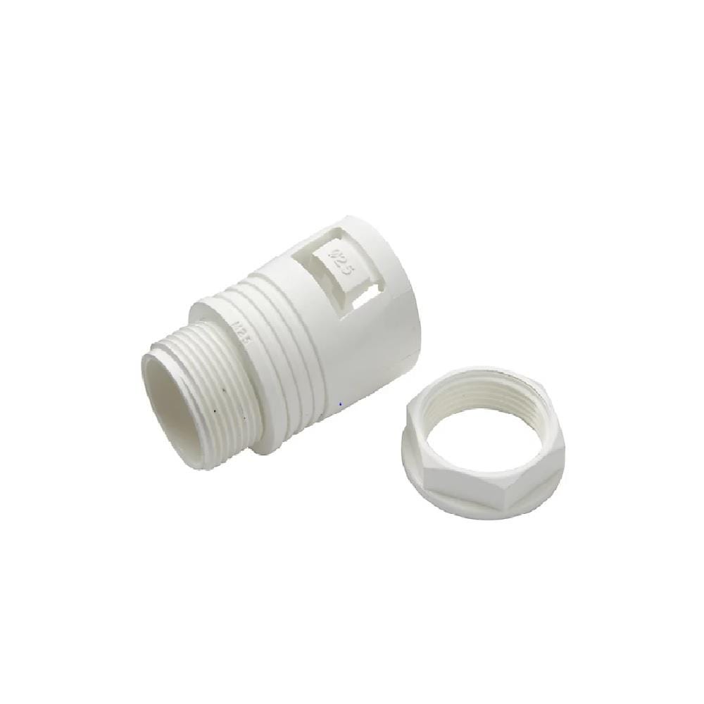 FLEXIBLE ADAPTOR - SCREW TYPE 25MM WHITE