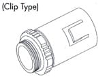 PVC FLEXIBLE ADAPTOR - CLIP TYPE 20MM WHITE