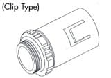 PVC FLEXIBLE ADAPTOR - CLIP TYPE 25MM WHITE