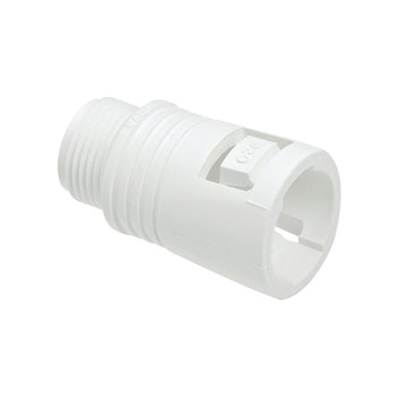 PVC FLEXIBLE ADAPTOR - CLIP TYPE 25MM WHITE