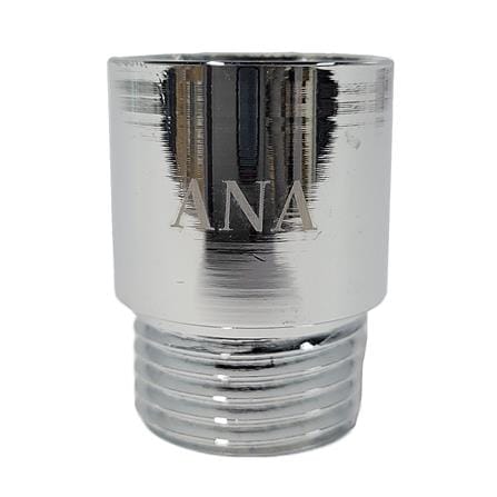 ANA CHROME PLATED FEMALE MALE BRASS SOCKET 1105-420 (20MM HEIGHT) SILVER