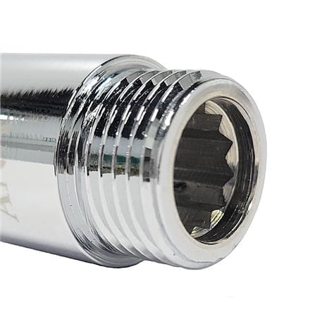 ANA CHROME PLATED FEMALE MALE BRASS SOCKET 1105-420 (20MM HEIGHT) SILVER