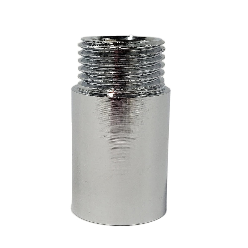 ANA CHROME PLATED FEMALE MALE BRASS SOCKET 1105-430 (30MM HEIGHT) SILVER