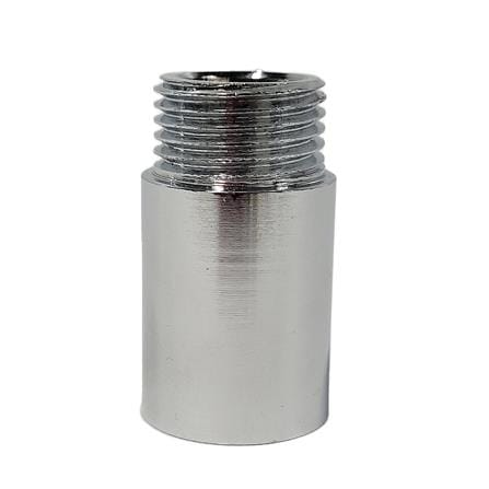 ANA CHROME PLATED FEMALE MALE BRASS SOCKET 1105-430 (30MM HEIGHT) SILVER