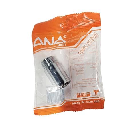ANA CHROME PLATED FEMALE MALE BRASS SOCKET 1105-430 (30MM HEIGHT) SILVER