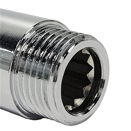 ANA CHROME PLATED FEMALE MALE BRASS SOCKET 1105-440 (40MM HEIGHT) SILVER