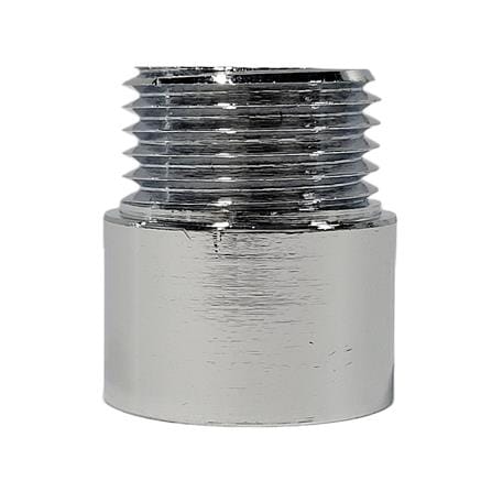 ANA CHROME PLATED FEMALE MALE BRASS SOCKET 1105-415 (15MM HEIGHT) SILVER