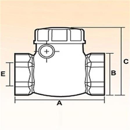 ANA SWING BRASS CHECK VALVE 1177-2"