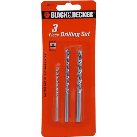BLACK & DECKER MASONRY DRILL BIT 3EA/SET