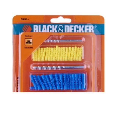 BLACK & DECKER 4,5,6,8mm 102ea & CONCRETE DRILL BIT