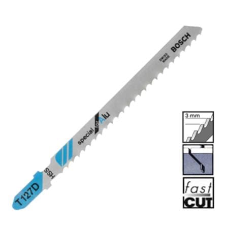 BOSCH JIGSAW BLADE T127D (Quick Straight Cut)(Aluminium) 4 - 15mm 5PCS/PACK