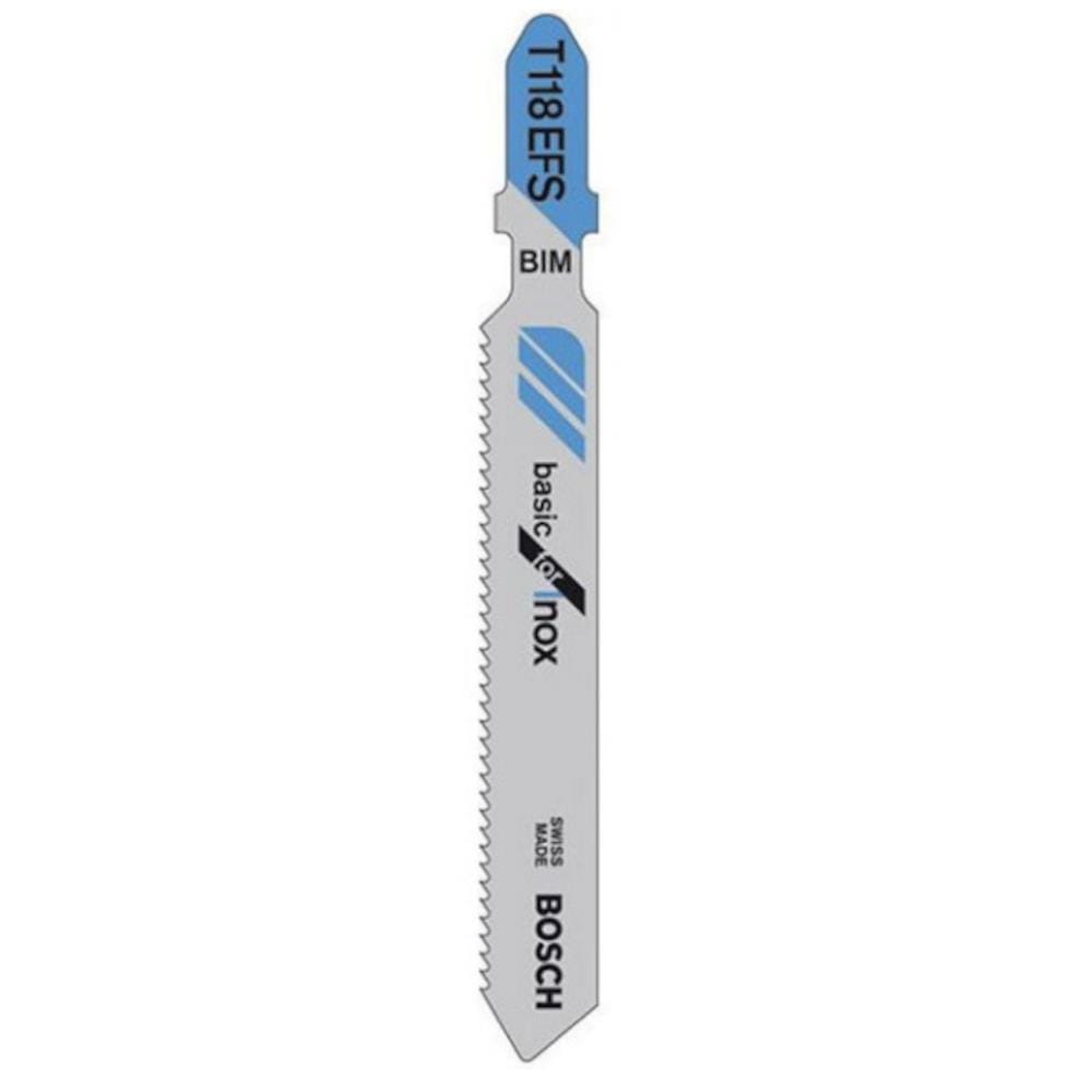 BOSCH JIGSAW BLADE T118EFS  (STAINLESS STEEL) 1.5mm - 4.0mm 5PCS/PACK