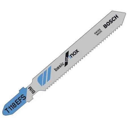 BOSCH JIGSAW BLADE T118EFS  (STAINLESS STEEL) 1.5mm - 4.0mm 5PCS/PACK