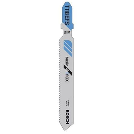 BOSCH JIGSAW BLADE T118EFS  (STAINLESS STEEL) 1.5mm - 4.0mm 5PCS/PACK