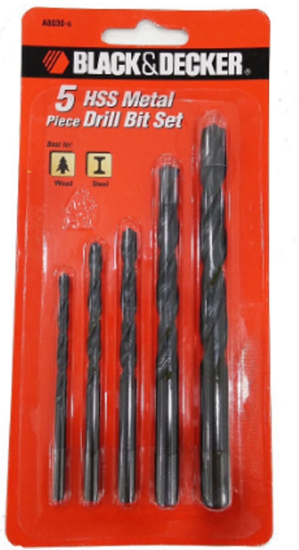 BLACK & DECKER METAL DRILL BIT 5EA/SET