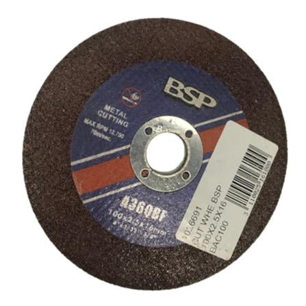 BSP METAL CUTTING WHEEL 100x2.5x16 BAC100
