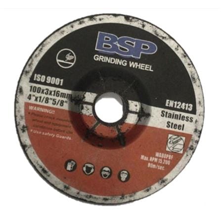 BSP GRINDING DISC 100 X 3 X 16MM METAL BAG80