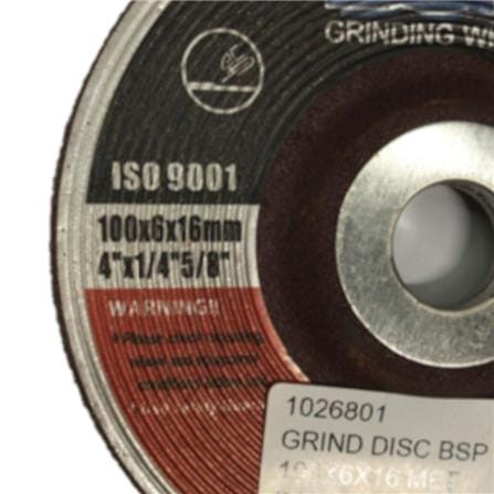 BSP METAL GRINDING DISC 100x6x16 MET BAG100