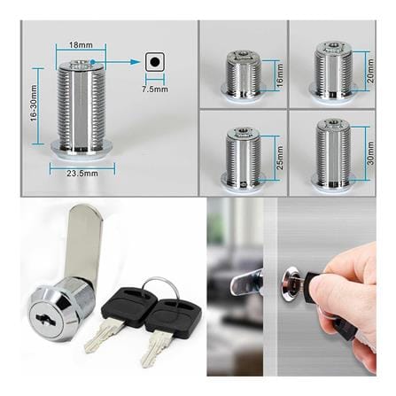 AVIO CYLINDER CAM LOCK DRAWER STAINLESS STEEL EACH